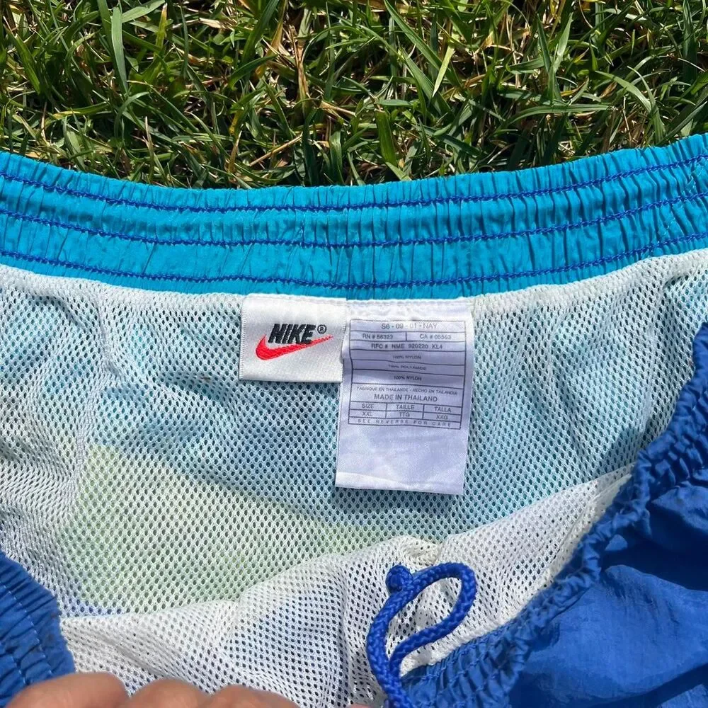 90s nike swim trunks mens size xxl blue